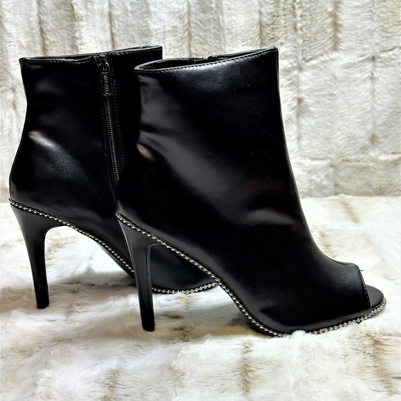 MACK J PeepToe Ankle Boots Sizes 8.5, 9, 10 - Picture 1 of 8